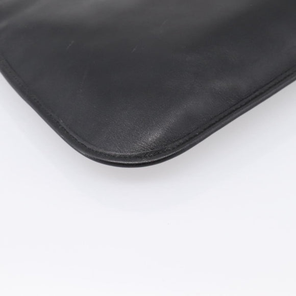 GUCCI Shoulder Bag Leather Black Silver 001 3364 Auth 202668