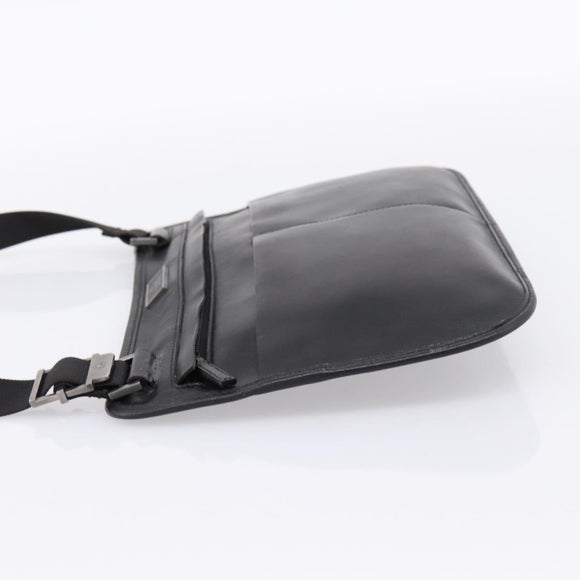 GUCCI Shoulder Bag Leather Black Silver 001 3364 Auth 202668