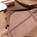 Burberrys Nova Check Hand Bag Canvas Beige Gold Auth 202669-10