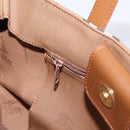 Burberrys Nova Check Hand Bag Canvas Beige Gold Auth 202669-11