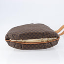 CELINE Macadam Canvas Shoulder Bag PVC Leather Brown Gold Auth 202674-5