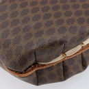 CELINE Macadam Canvas Shoulder Bag PVC Leather Brown Gold Auth 202674-17