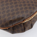 CELINE Macadam Canvas Shoulder Bag PVC Leather Brown Gold Auth 202674-19