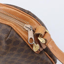 CELINE Macadam Canvas Shoulder Bag PVC Leather Brown Gold Auth 202674-22