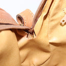 CELINE Macadam Canvas Shoulder Bag PVC Leather Brown Gold Auth 202674-26