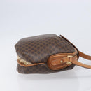 CELINE Macadam Canvas Shoulder Bag PVC Leather Brown Gold Auth 202674-3