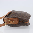 CELINE Macadam Canvas Shoulder Bag PVC Leather Brown Gold Auth 202674-4