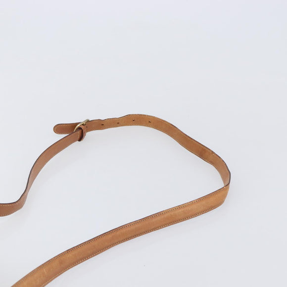 CELINE Macadam Canvas Shoulder Bag PVC Leather Brown Gold Auth 202674