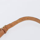 CELINE Macadam Canvas Shoulder Bag PVC Leather Brown Gold Auth 202674-8