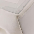 BALENCIAGA Navy Cabas Hand Bag Canvas Ivory Silver 339933 Auth 202675A-13