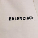BALENCIAGA Navy Cabas Hand Bag Canvas Ivory Silver 339933 Auth 202675A-17