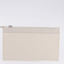 BALENCIAGA Navy Cabas Hand Bag Canvas Ivory Silver 339933 Auth 202675A-23