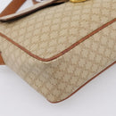 CELINE Macadam Canvas Shoulder Bag PVC Beige Gold Auth 202679-11