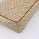 CELINE Macadam Canvas Shoulder Bag PVC Beige Gold Auth 202679-13