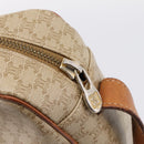 CELINE Macadam Canvas Shoulder Bag PVC Beige Gold Auth 202679-14