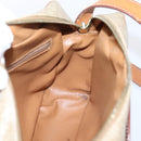 CELINE Macadam Canvas Shoulder Bag PVC Beige Gold Auth 202679-18