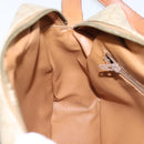 CELINE Macadam Canvas Shoulder Bag PVC Beige Gold Auth 202679-19