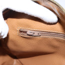 CELINE Macadam Canvas Shoulder Bag PVC Beige Gold Auth 202679-20