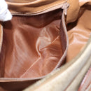 CELINE Macadam Canvas Shoulder Bag PVC Beige Gold Auth 202679-21
