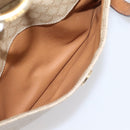 CELINE Macadam Canvas Shoulder Bag PVC Beige Gold Auth 202679-22