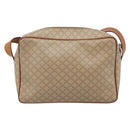 CELINE Macadam Canvas Shoulder Bag PVC Beige Gold Auth 202679-3