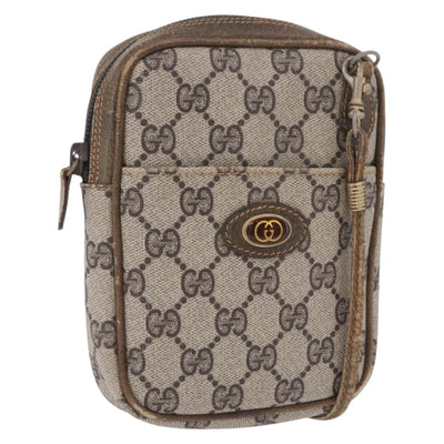 GUCCI GG Supreme Shoulder Bag PVC Beige Gold 001 23 151 Auth 202680
