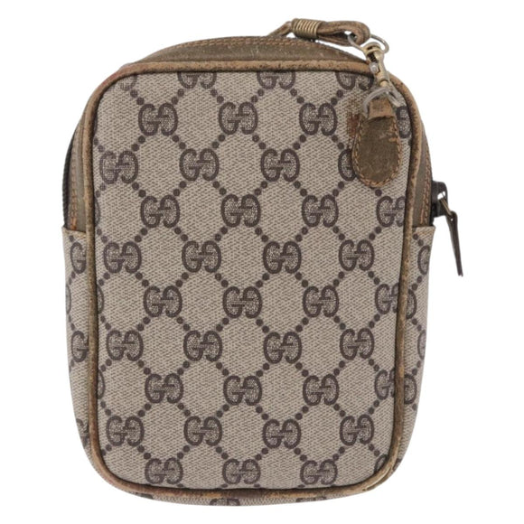 GUCCI GG Supreme Shoulder Bag PVC Beige Gold 001 23 151 Auth 202680