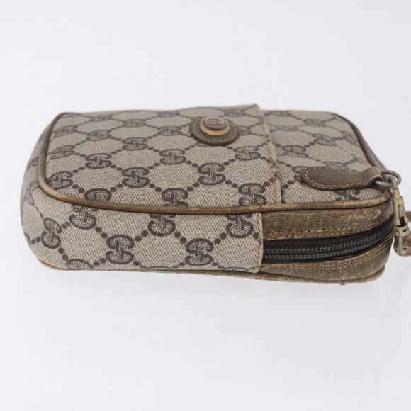 GUCCI GG Supreme Shoulder Bag PVC Beige Gold 001 23 151 Auth 202680