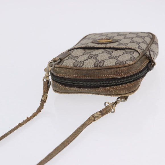 GUCCI GG Supreme Shoulder Bag PVC Beige Gold 001 23 151 Auth 202680