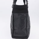 CHANEL Paris Biarritz Hand Bag PVC Canvas Black Silver CC Auth 202681V-5