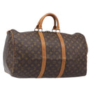 LOUIS VUITTON Monogram Keepall 55 Boston Bag M41424 LV Auth 202683A-1