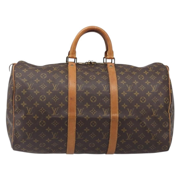 LOUIS VUITTON Monogram Keepall 55 Boston Bag M41424 LV Auth 202683A