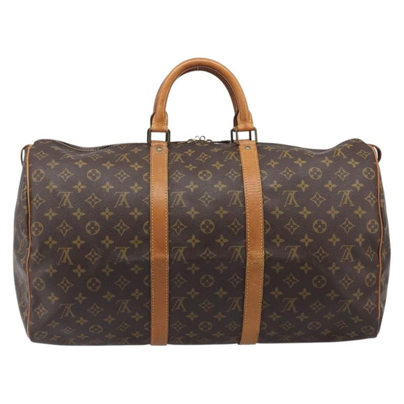 LOUIS VUITTON Monogram Keepall 55 Boston Bag M41424 LV Auth 202683A
