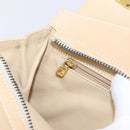 FENDI Hand Bag Leather Gold Auth 202684A-20