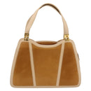 FENDI Hand Bag Leather Gold Auth 202684A-13