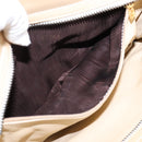 FENDI Hand Bag Leather Gold Auth 202684A-21