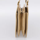 FENDI Hand Bag Leather Gold Auth 202684A-3
