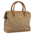 CELINE Macadam Canvas Hand Bag PVC Beige Gold Auth 202687-1