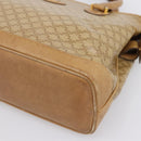 CELINE Macadam Canvas Hand Bag PVC Beige Gold Auth 202687-10