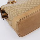 CELINE Macadam Canvas Hand Bag PVC Beige Gold Auth 202687-11