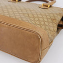 CELINE Macadam Canvas Hand Bag PVC Beige Gold Auth 202687-12