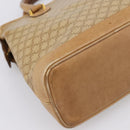 CELINE Macadam Canvas Hand Bag PVC Beige Gold Auth 202687-13
