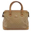 CELINE Macadam Canvas Hand Bag PVC Beige Gold Auth 202687-2