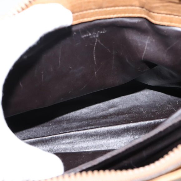 CELINE Macadam Canvas Hand Bag PVC Beige Gold Auth 202687