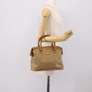 CELINE Macadam Canvas Hand Bag PVC Beige Gold Auth 202687-23