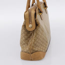 CELINE Macadam Canvas Hand Bag PVC Beige Gold Auth 202687-5