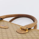 CELINE Macadam Canvas Hand Bag PVC Beige Gold Auth 202687-8