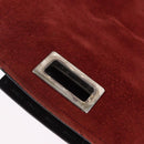 FENDI Silvana Shoulder Bag Patent Leather 2way Purple Silver Auth 202690A-27