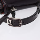FENDI Silvana Shoulder Bag Patent Leather 2way Purple Silver Auth 202690A-7