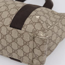 GUCCI GG Supreme Tote Bag PVC Beige Silver 141976 Auth 202691-10